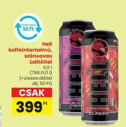 Spar Hell koffeintartalmú, szénsavas üdítőital ajánlat