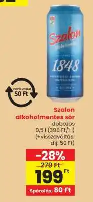 Spar Szalon alkoholmentes sör ajánlat