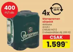 Spar Staropramen sörpack ajánlat