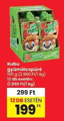 Spar Kubu Gyümölcspüré ajánlat