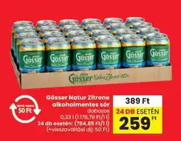 Spar Gösser Natur Zitrone alkoholmentes sör ajánlat