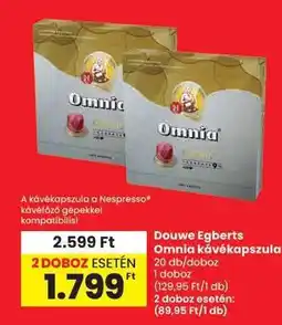 Spar Douwe Egberts Omnia kávékapszula ajánlat