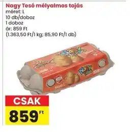 Spar Nagy Tesó mélyalmos tojás ajánlat
