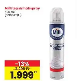 Spar Milli tejszínhabspray ajánlat