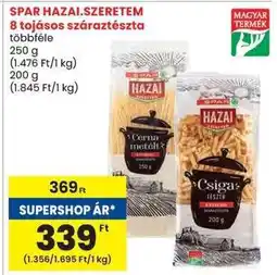Spar SPAR HAZAI.SZERETEM 8 tojásos száraztészta ajánlat