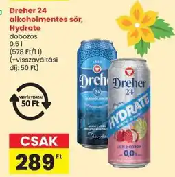 Spar Dreher 24 alkoholmentes sör, Hydrate ajánlat