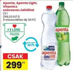 Spar Apenta, Apenta Light, Vitamixx szénsavas üdítőital ajánlat