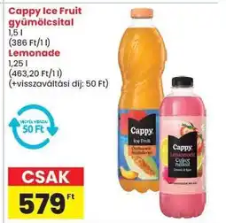 Spar Cappy Ice Fruit gyümölcsital / Lemonade ajánlat