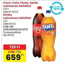 Spar Coca-Cola, Fanta, Sprite szénsavas üdítőital ajánlat