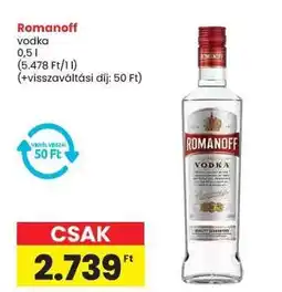 Spar ROMANOFF Vodka ajánlat