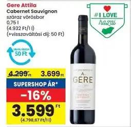 Spar Gere Attila Cabernet Sauvignon ajánlat