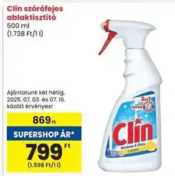Spar Clin szórófejes ablaktisztító ajánlat