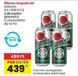 Spar Pilsner Urquell sör ajánlat