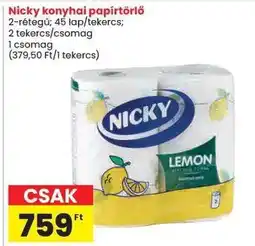 Spar Nicky konyhai papírtörlő ajánlat