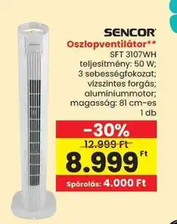 Spar SENCOR Oszlopventilátor ajánlat