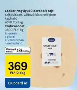 Tesco Lecker Nagylyukú darabolt sajt ajánlat