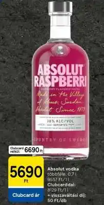 Tesco Absolut Raspberri Vodka ajánlat
