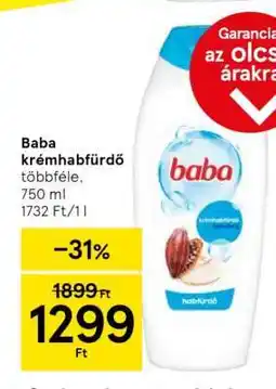 Tesco Baba krémhabfürdő ajánlat
