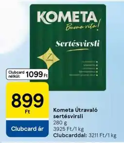 Tesco Kométa Útravaló sertésvirsli ajánlat