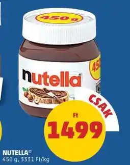 PENNY Nutella ajánlat