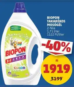 PENNY Biopon Takarékos Mosógél ajánlat