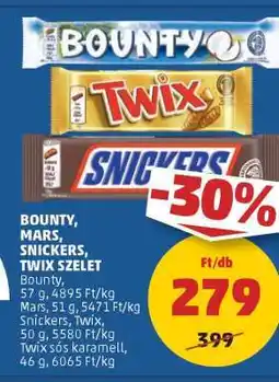 PENNY Bounty, Mars, Snickers, Twix szelet ajánlat