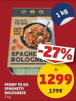PENNY PENNY TO GO SPAGHETTI BOLOGNESE ajánlat