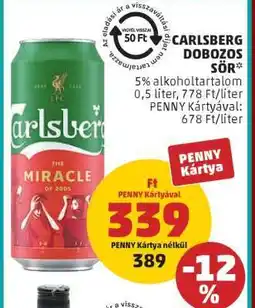 PENNY Carlsberg Dobozos Sör ajánlat