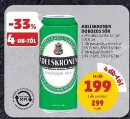 PENNY Adelskronen Dobozos Sör ajánlat