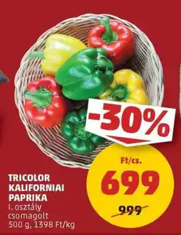 PENNY Tricolor kaliforniai paprika ajánlat