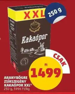 PENNY Aranybögre Zsírszegény Kakaópor XXL ajánlat