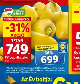Lidl TV paprika ajánlat