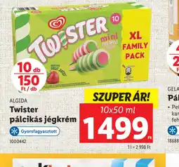 Lidl Algida Twister pálcikás jégkrém ajánlat