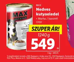 Lidl Max Nedves kutyaeledel ajánlat