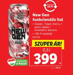 Lidl New Gen funkcionális ital ajánlat