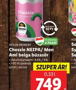 Lidl Hedon Brewery Chessie NEIPA/ Mon Ami belga búzasör ajánlat