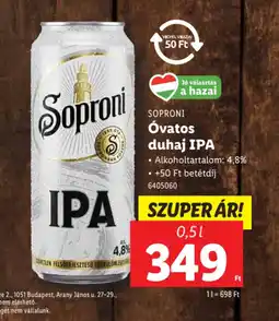 Lidl Soproni vatos duhaj IPA ajánlat