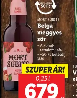 Lidl Mort Subite Belga Meggyes Sör ajánlat