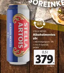 Lidl Stella Artois Alkoholmentes sör ajánlat