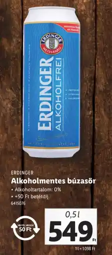 Lidl Erdinger Alkoholmentes búzasör ajánlat