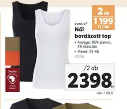 Lidl Esmara Női bordázott top ajánlat