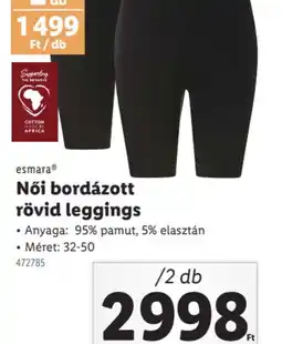 Lidl Esmara Női bordázott rövid leggings ajánlat