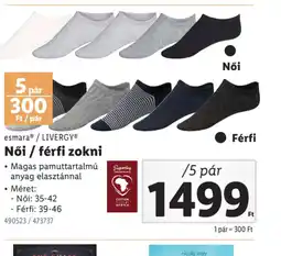 Lidl Esmera/Livergy Női/Férfi Zokni ajánlat