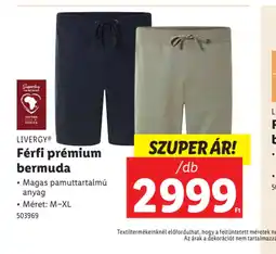 Lidl Livergy Férfi prémium bermuda ajánlat