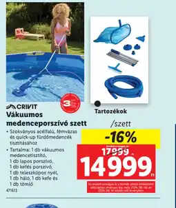 Lidl Crivit Vákuumos medenceporszív szett ajánlat