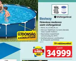 Lidl Bestway Fémvázas medence szett vízforgatval ajánlat