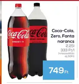 GRoby Coca-Cola, Zero, Fanta narancs ajánlat