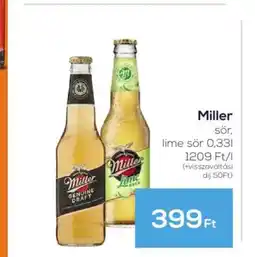 GRoby Miller sör, lime sör ajánlat