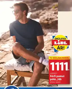 Lidl LIVERGYⓇ Férfi pamut póló ajánlat