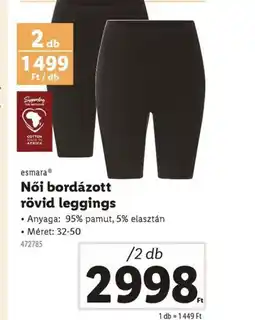 Lidl esmara® Női bordázott rövid leggings ajánlat